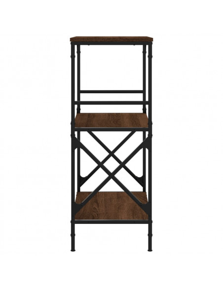 Libreria 3Ripiani Rovere Marrone 59x35x90,5cm Legno Multistrato