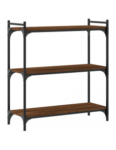 Libreria 3 Ripiani Rovere Marrone 80x30x86 cm Legno Multistrato 2