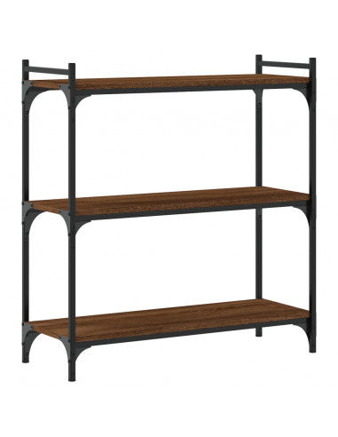 Libreria 3 Ripiani Rovere Marrone 80x30x86 cm Legno Multistrato