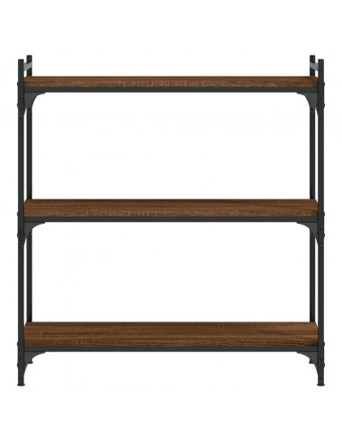 Libreria 3 Ripiani Rovere Marrone 80x30x86 cm Legno Multistrato