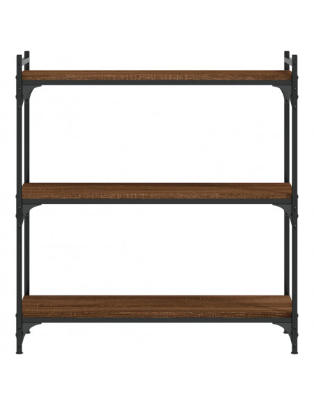 Libreria 3 Ripiani Rovere Marrone 80x30x86 cm Legno Multistrato