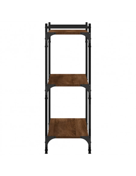 Libreria 3 Ripiani Rovere Marrone 80x30x86 cm Legno Multistrato