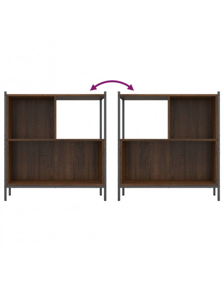 Libreria Rovere Marrone 72x28x77,5 cm in Legno Multistrato