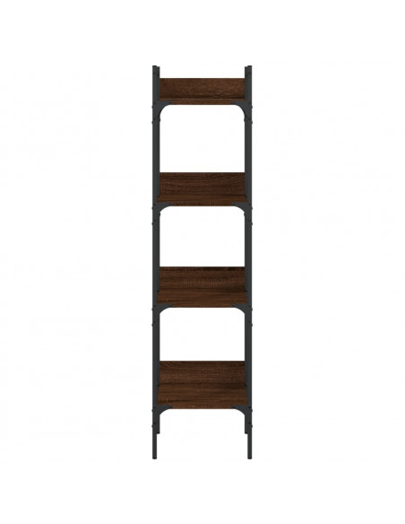 Libreria 4 Ripiani Rovere Marrone 35x30x138,5 Legno Multistrato