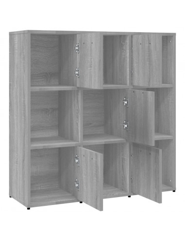 Libreria Grigio Sonoma 90x30x90 cm in Legno Multistrato