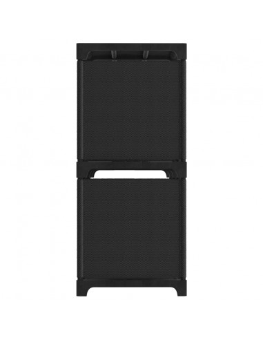 Mensola con 5 Vani a Cubo Nera 103x30x72,5 cm in Tessuto