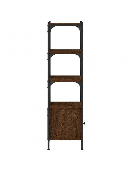 Libreria 3 Ripiani Rovere Marrone 41x30x109,5 Legno Multistrato