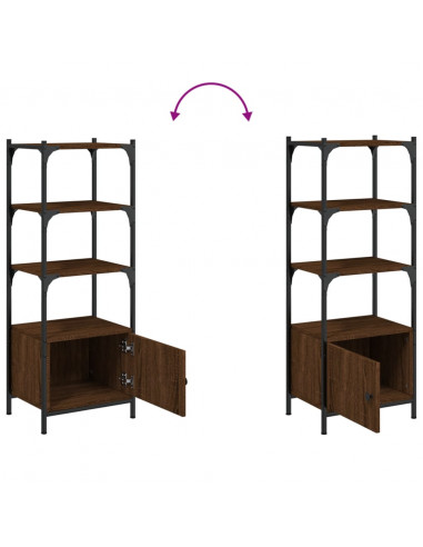 Libreria 3 Ripiani Rovere Marrone 41x30x109,5 Legno Multistrato