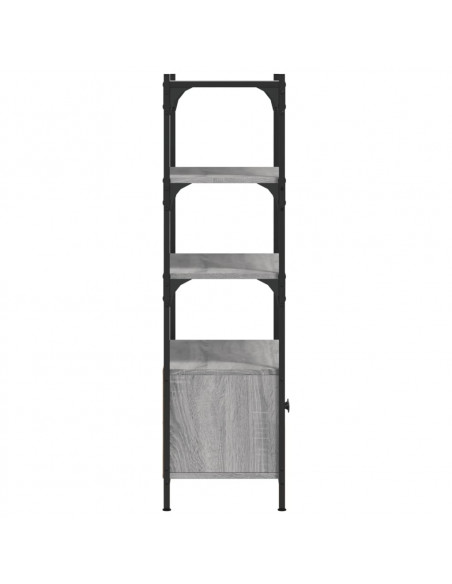 Libreria 3Ripiani Grigio Sonoma 70x30x109,5cm Legno Multistrato