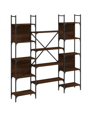 Libreria Rovere Marrone 155,5x24x166,5 cm in Legno Multistrato