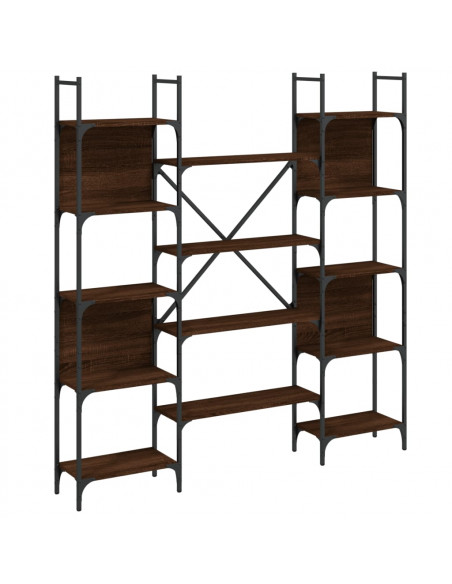 Libreria Rovere Marrone 155,5x24x166,5 cm in Legno Multistrato