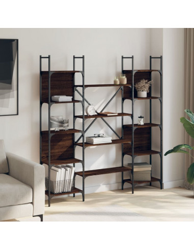 Libreria Rovere Marrone 155,5x24x166,5 cm in Legno Multistrato