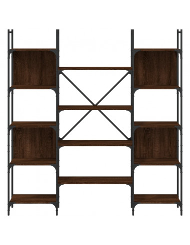 Libreria Rovere Marrone 155,5x24x166,5 cm in Legno Multistrato