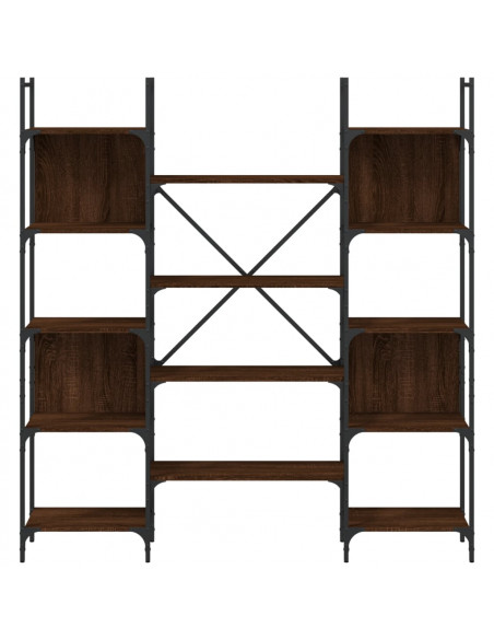 Libreria Rovere Marrone 155,5x24x166,5 cm in Legno Multistrato
