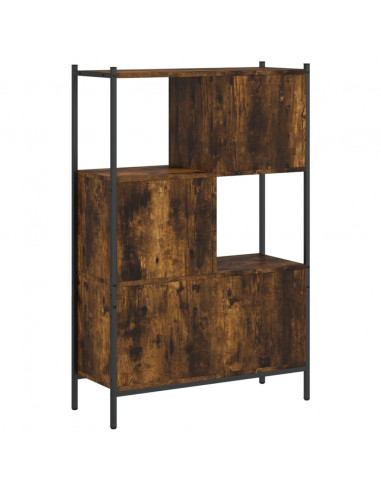 Libreria Rovere Fumo 72x28x109 cm in Legno Multistrato