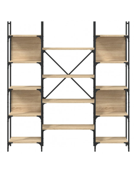 Libreria Rovere Sonoma 155,5x24x166,5 cm in Legno Multistrato
