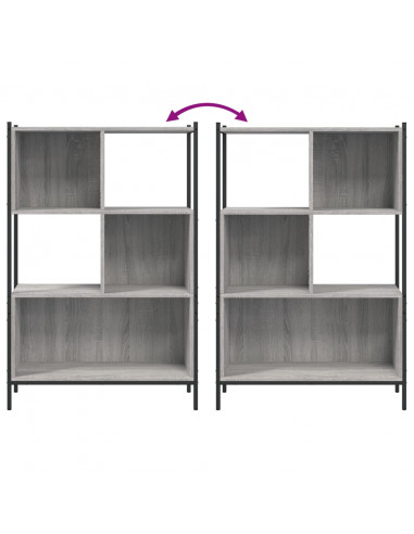 Libreria Grigio Sonoma 72x28x109 cm in Legno Multistrato