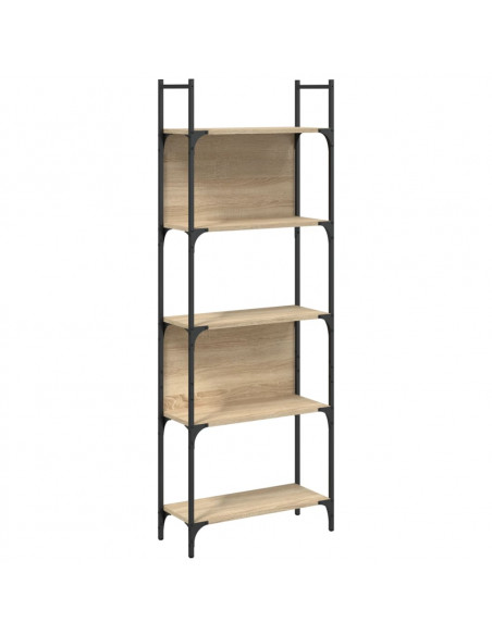 Libreria 5Ripiani Rovere Sonoma 60,5x24x166,5 Legno Multistrato