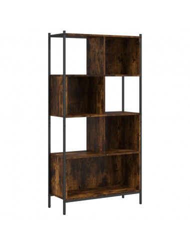 Libreria Rovere Fumo 72x28x172 cm in Legno Multistrato