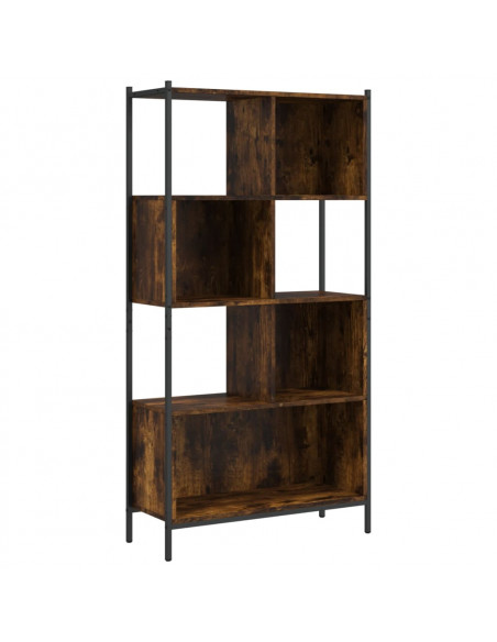 Libreria Rovere Fumo 72x28x172 cm in Legno Multistrato