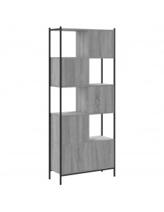 Libreria Grigio Sonoma 72x28x172 cm in Legno Multistrato 2