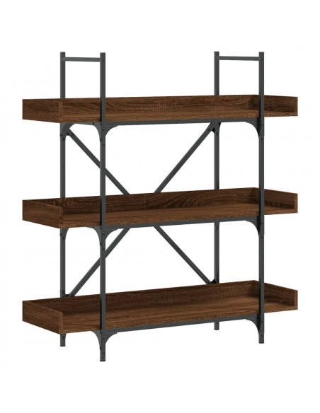 Libreria 3Ripiani Rovere Marrone 100x33x108,5 Legno Multistrato