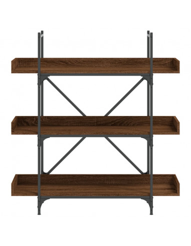Libreria 3Ripiani Rovere Marrone 100x33x108,5 Legno Multistrato