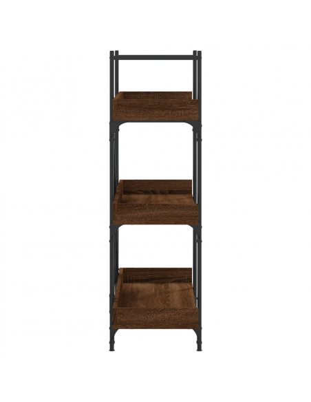 Libreria 3Ripiani Rovere Marrone 100x33x108,5 Legno Multistrato