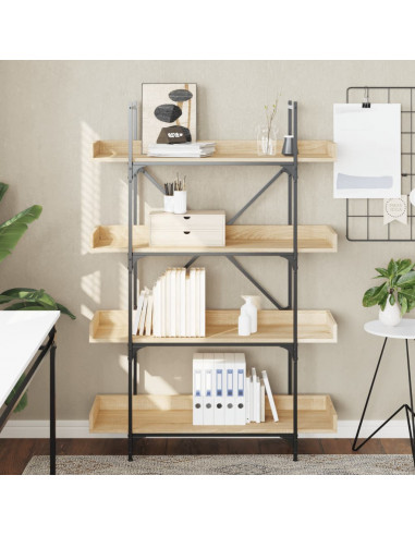 Libreria 4 Ripiani Rovere Sonoma 100x33x145,5 Legno Multistrato