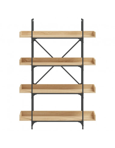 Libreria 4 Ripiani Rovere Sonoma 100x33x145,5 Legno Multistrato