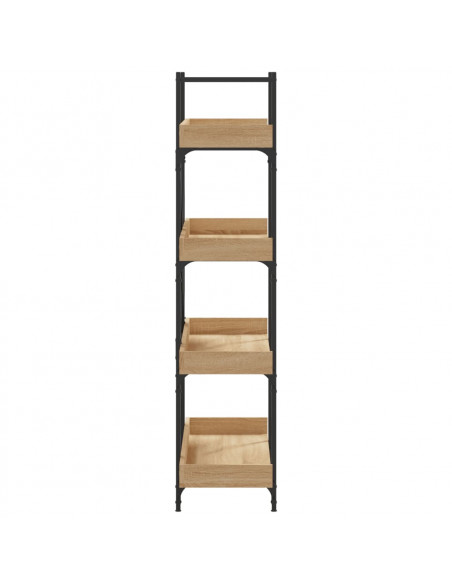 Libreria 4 Ripiani Rovere Sonoma 100x33x145,5 Legno Multistrato