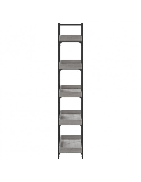 Libreria 5 Ripiani Grigio Sonoma 100x33x180,5 Legno Multistrato