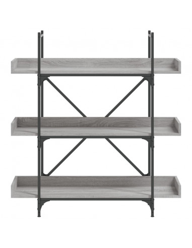 Libreria 3 Ripiani Grigio Sonoma 100x33x108,5 Legno Multistrato