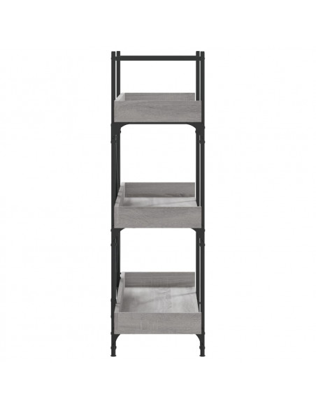 Libreria 3 Ripiani Grigio Sonoma 100x33x108,5 Legno Multistrato