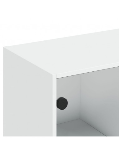 Libreria con Ante Bianca 136x37x142 cm in Legno Multistrato