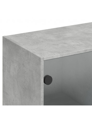 Libreria Ante Grigio Cemento 136x37x142 cm in Legno Multistrato