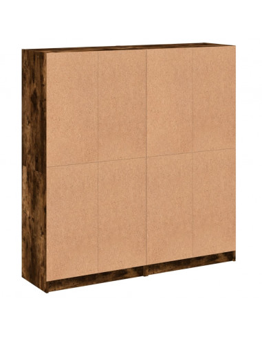 Libreria Ante Rovere Fumo 136x37x142 cm in Legno Multistrato