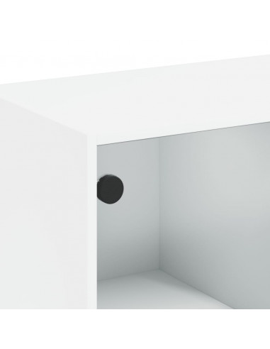 Libreria con Ante Bianca 136x37x142 cm in Legno Multistrato