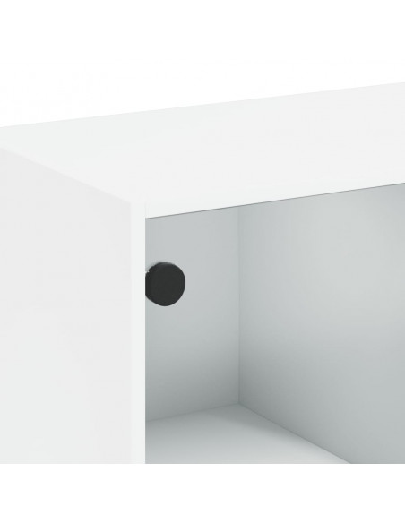 Libreria con Ante Bianca 136x37x142 cm in Legno Multistrato