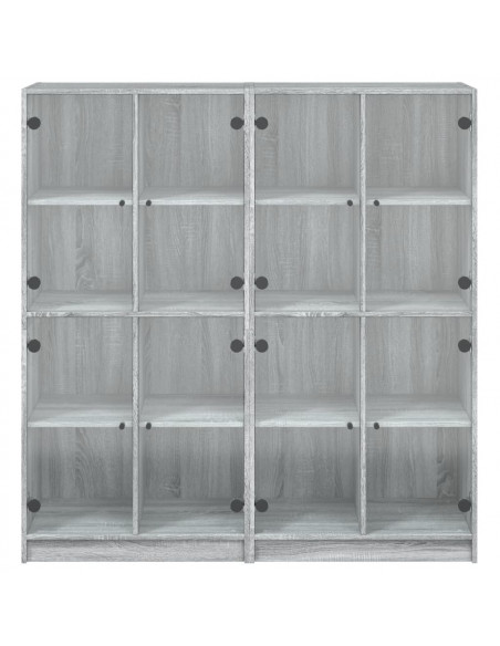 Libreria Ante Grigio Sonoma 136x37x142 cm in Legno Multistrato