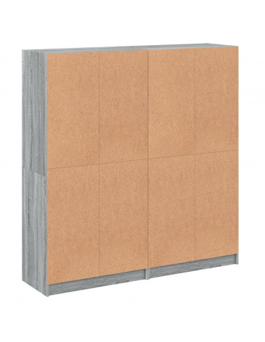 Libreria Ante Grigio Sonoma 136x37x142 cm in Legno Multistrato