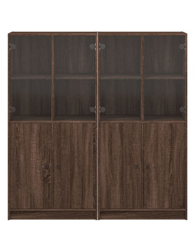 Libreria Ante Rovere Marrone 136x37x142 cm in Legno Multistrato
