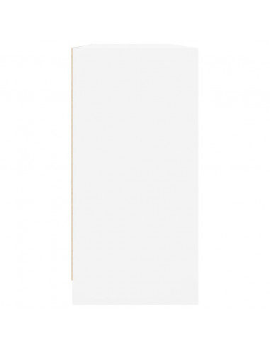 Libreria con Ante Bianca 204x37x75 cm in Legno Multistrato