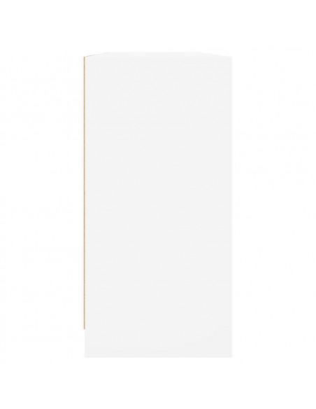 Libreria con Ante Bianca 204x37x75 cm in Legno Multistrato