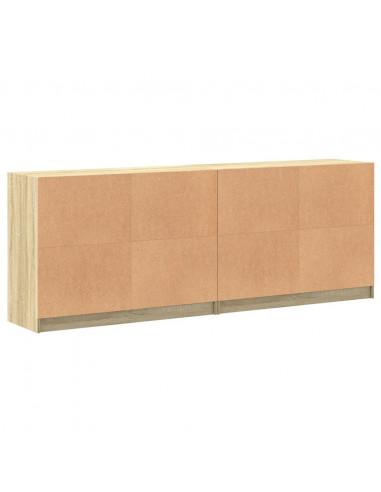 Libreria con Ante Rovere Sonoma 204x37x75 cm Legno Multistrato