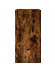 Libreria con Ante Rovere Fumo 204x37x75 cm in Legno Multistrato 2