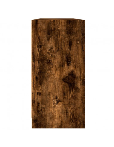 Libreria con Ante Rovere Fumo 204x37x75 cm in Legno Multistrato