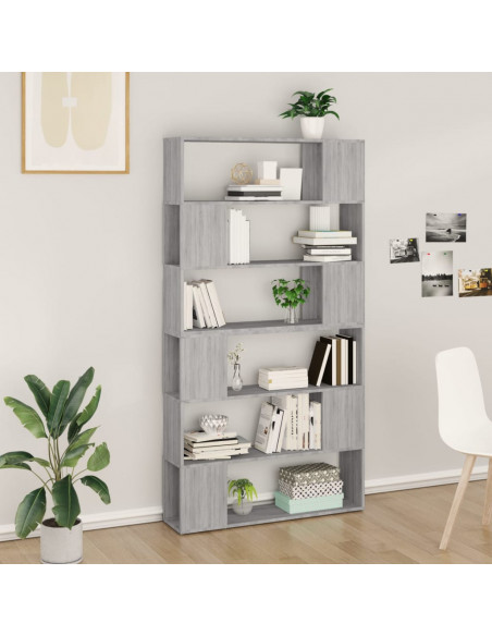 Libreria/Divisorio Grigio Sonoma 100x24x188 cm