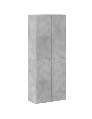 Schedario Grigio Cemento 60x32x153 cm in Truciolato