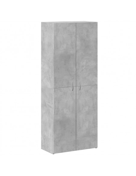 Schedario Grigio Cemento 60x32x153 cm in Truciolato